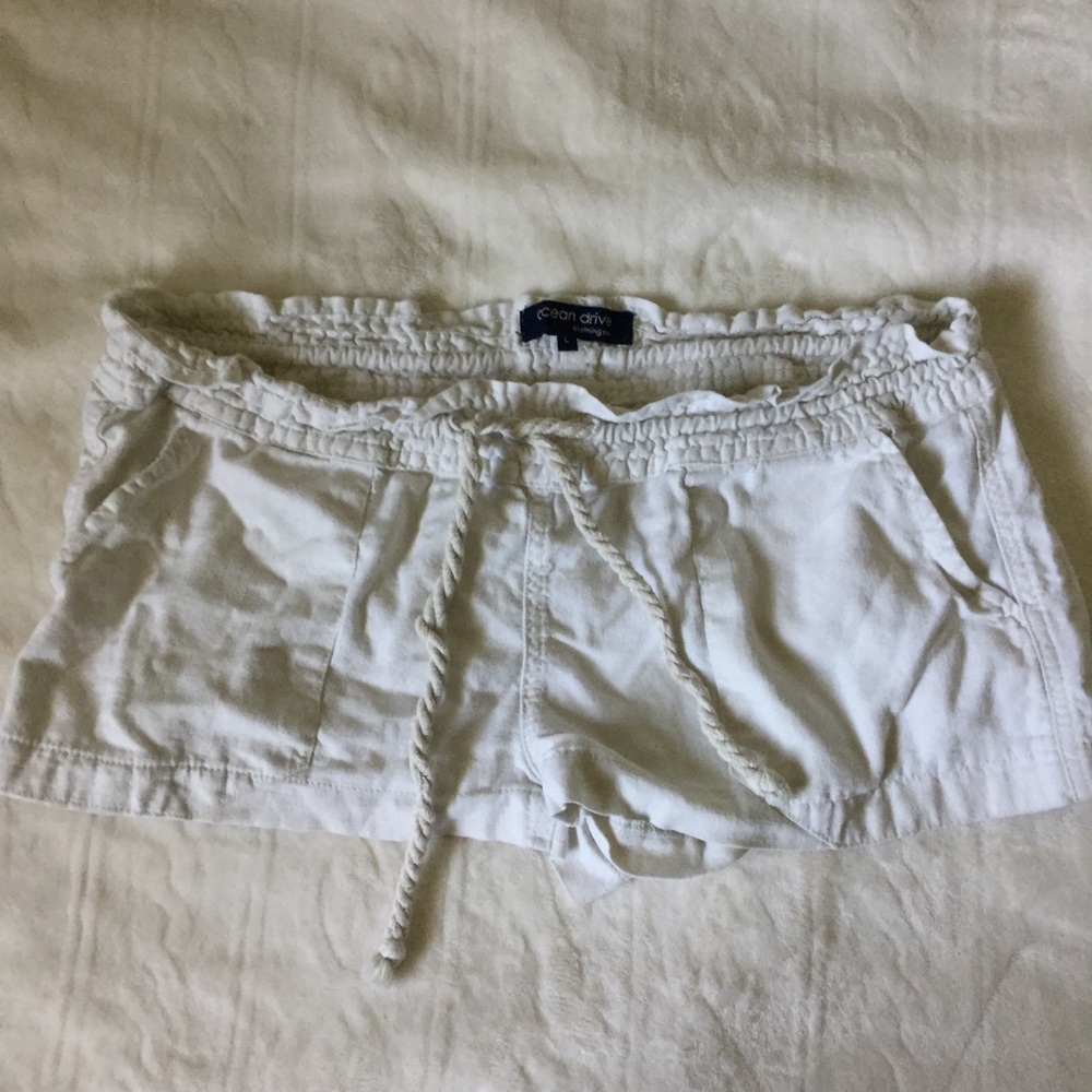 White Ruffle Shorts